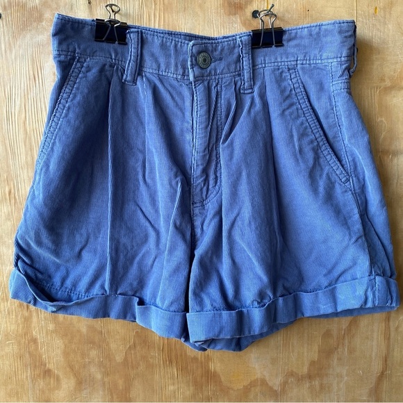 American Eagle Light Purple Corduroy Pastel Mom Short - Picture 2 of 13